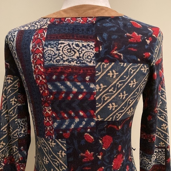 Lauren Ralph Lauren Faux Suede Patchwork Shirt Dress - Picture 7 of 11